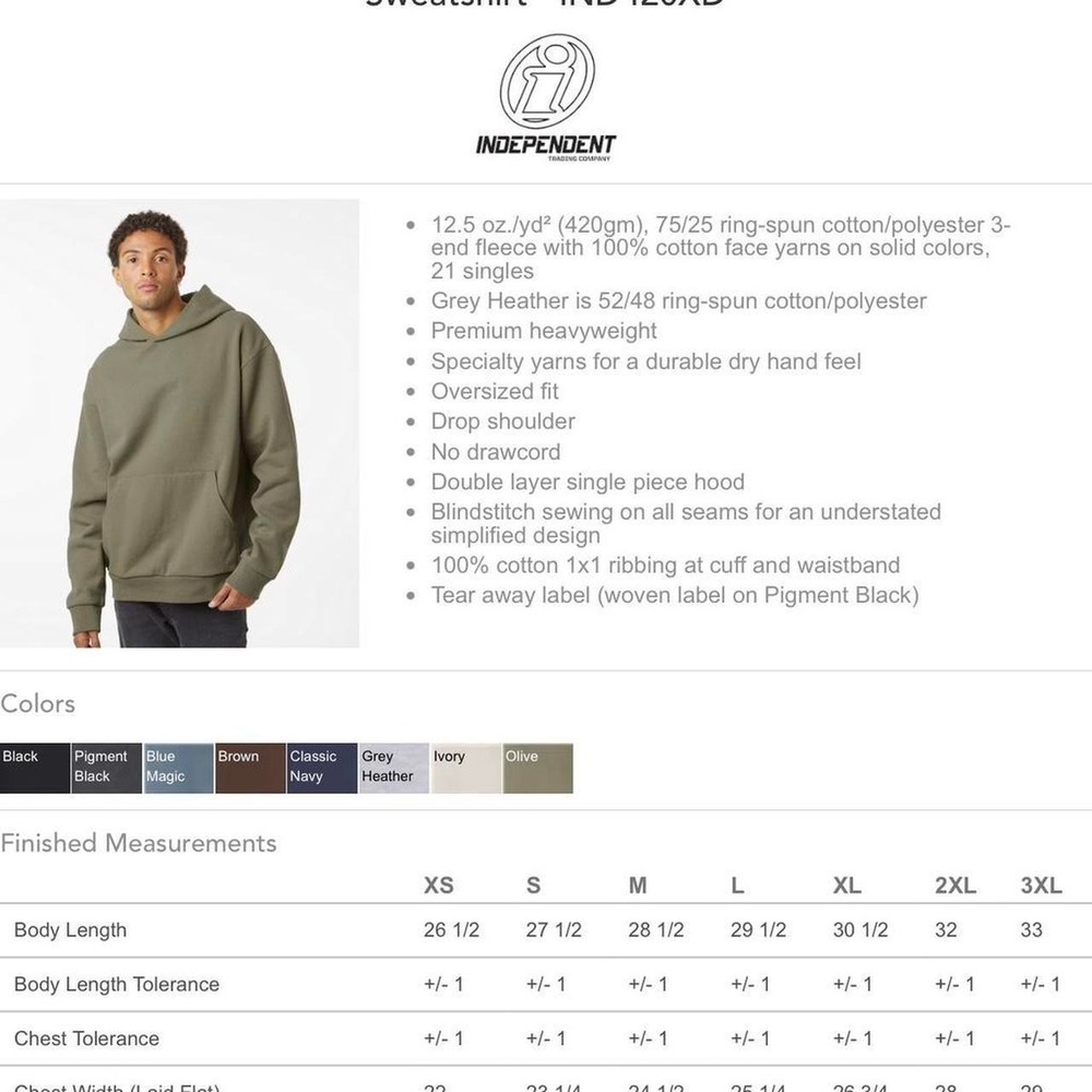 Noah Kahan Trails Hoodie Green NWOT Concert Tour Merch Pullover Sweatshirt - Picture 8 of 8